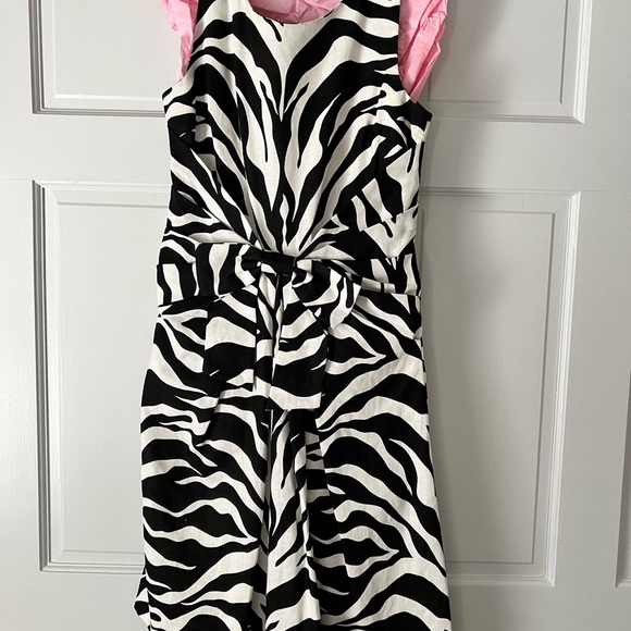Kate Spade Linen Black & White A-Line Dress Size 12 - Picture 8 of 10